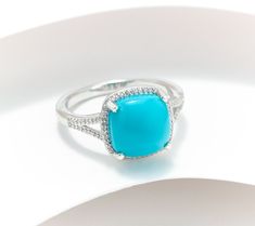 Get caught up in the beauty of Sleeping Beauty turquoise with this everyday-wearable ring. Sparkling diamonds emphasize the center eye-catcher just right. Beautiful with daily denim looks, a colorful dress, or professional attire. From Affinity® Gems. Turquoise Diamond Ring, Turquoise And Diamond Ring, Turquoise Diamond Rings, Denim Looks, Colorful Dress, Colorless Diamond, Gemstone Stud Earrings, Professional Attire, Sleeping Beauty Turquoise