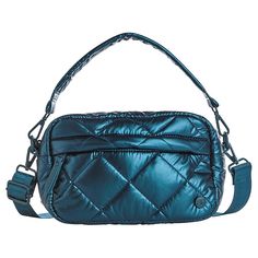 Samantha Brown To-Go Quilted Top Handle Bag Samantha Brown designed this travel crossbody as a practical and versatile bag, designed for women who prioritize convenience and functionality while on the go, especially during travel. This is especially useful for travelers who want quick and easy access to items like passports, tickets, or small personal items. This style is popular for its security and accessibility. The bag is designed to be used as a top -handle handbag (clips off with dog clips), shoulder bag, or crossbody bag with a variety of storage options and organization features. Features an adjustable strap that allows for a comfortable and hands-free carrying experience. Blue Nylon Shoulder Bag For Travel, Trendy Rectangular Travel Camera Bag, Nylon Crossbody Shoulder Bag For Travel, Functional Blue Bags With Detachable Strap, Trendy Travel Camera Shoulder Bag, Blue Nylon Shoulder Bag With Detachable Strap, Everyday Use Crossbody Travel Accessories With Adjustable Strap, Nylon Crossbody Travel Bag, Functional Blue Crossbody Shoulder Bag