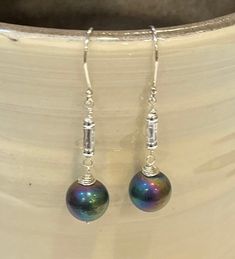 Stunning long dangle earrings featuring iridescent druzy agate beads and sterling silver. Iridescent Earrings, Sundance Style, Agate Earrings, Long Dangle Earrings, Druzy Agate, Earrings Long, Style Earrings, May 20, Agate Beads