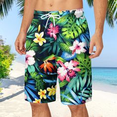 Craft of Weaving : knit Applicable Season : spring Applicable Scene : Trip Place Of Origin : ITALY Pattern Type : Animal Model Number : 1 Material : Polyester Item Type : board shorts Men Casual Style Floral Printing Shorts Summer Hawaii Holiday Beach Floral Pants Features: Package include:1PC Shorts Stylish and comfortable shorts,great for all types of exercise time,vacation or just daily life and so on. Elastic waist design brings your a more comfortable wearing experience. Hawaii style swim s Beach Season Bermuda Beachwear Bottoms, Beachwear Bermuda Bottoms For Beach Season, Bermuda Bottoms For Beach In Summer, Bermuda Beach Bottoms For Summer, Bermuda Beach Bottoms For Beach Season, Summer Beach Bermuda Bottoms, Beach Bermuda Bottoms For Beach Season, Hawaiian Style Shorts For Beach Season, Blue Hawaiian Style Bottoms For Summer