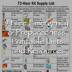 9 Free Emergency & Preparedness Printable Lists and Resources Apocalypse Prep, Preppers List, Emergency Preparedness Checklist, Emergency Preparedness Food, Diy Mason Jar