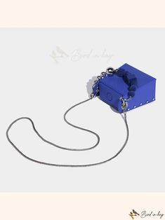 Bird in Bag - Klein blue bag cigarette case bag design women's bag bag mini pearl small square bag new small bag Trendy Blue Square Box Bag, Chic Blue Handheld Box Bag, Gift Rectangular Shoulder Bag, Trendy Blue Box Bag, Rectangular Case Shoulder Bag Gift, Trendy Mobile Phone Evening Bag As Gift, Trendy Evening Bag For Mobile Phone As Gift, Portable Rectangular Phone Bag, Blue Rectangular Box Bag For Everyday Use