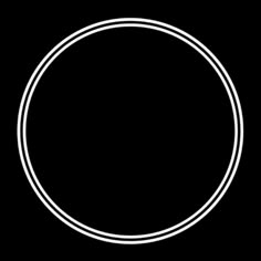 a black and white circle on a black background with an oval in the middle that has a thin line at the center