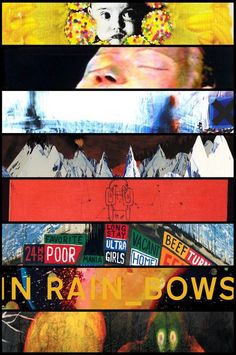 the cover art for in rain bows'album, featuring an image of a woman with her eyes closed