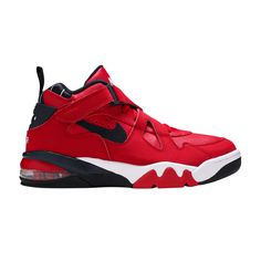 Find NIKE Air Force Max Cb 'gym on Editorialist. One of Charles Barkley's signature Force basketball shoes, the Nike Air Force Max CB is the revival of the mid-90’s classic. This 'Gym Red' variant—revealed in June 2019—pays tribute to Barkley's Houston Rockets days with a bold nubuck and leather upper, pinstriped collar and an embroidered jersey number on the pull tab. A branded TPU heel cup and crossover straps supply security. With Max Air in its heel, the midsole grants a supportive step over a herringbone rubber outsole. Red Athleisure Sneakers With Cushioned Footbed, Nike Cushioned Basketball Shoes For Training, Nike Training Basketball Shoes With Cushioned Footbed, Nike Basketball Shoes With Cushioned Footbed For Training, University Red Mid-top Cushioned Basketball Shoes, University Red Mid-top Basketball Shoes With Cushioned Footbed, Dynamic High-top Custom Sneakers For Training, Nike High-top Athleisure Basketball Shoes, Sporty Red Basketball Shoes With Boost Midsole