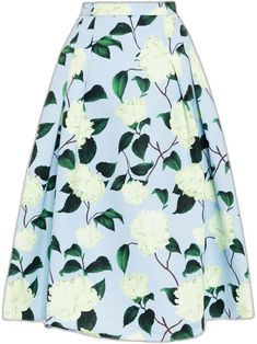 Floral Print Midi Skirt, Yoko London, City Dress, Printed Midi Skirt, Summer Beach Wear, Lady Dior, A Line Skirts, All Fashion, Denim Dress