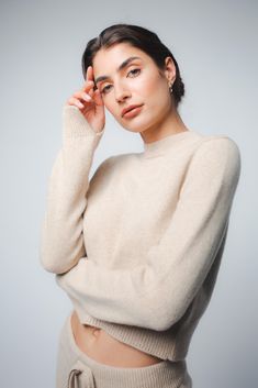 The Zoe cashmere sweater in Sand is knitted in Europe using a luxurious Italian eco-cashmere yarn. Featuring a relaxed cropped fit, French shoulders, and a slit cuff detail, this ultra-soft and timeless piece is the perfect staple in any wardrobe. Fit: Bianca, our model is 5.8” or 1.77 m tall and wears size 1. Made from a medium-weight knit, the sweater is approximately 18” (45cm) long. Content: 100% eco cashmere. Care instructions:- Wash in warm water with cashmere or wool shampoo. Lay flat to Sustainable Wardrobe, Chic Wardrobe, Organic Cleaning Products, Cashmere Yarn, Cuff Detail, Cashmere Sweater, Scandinavian Style, Love Your, Cashmere Sweaters