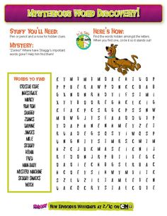 the mystery word search is shown in this image