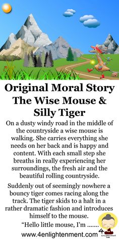 an advertisement for the movie, the wise mouse and silly tiger