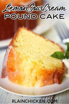 a slice of lemon cake on a plate with a fork and knife next to it