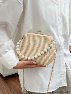 BagForLove - Chic Solid Color Faux Pearl Handbag: A Minimalist Essential Trendy Spring Bags With Pearl Handle, Spring Beige Shoulder Bag With Pearl Handle, Cream Bags With Pearl Handle For Spring, Spring Pearl Handle Crossbody Bag, Beige Shoulder Bag With Pearl Handle For Spring, Spring Cream Bags With Pearl Handle, Summer Crossbody Shoulder Bag With Pearl Handle, Summer Shoulder Bag With Pearl Handle For Everyday Use, Spring Shoulder Bag With Pearl Handle