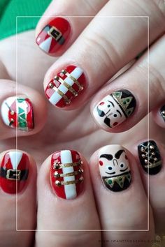 Nutcracker ballet nails Christmas Nails Nutcracker, Nutcracker Nails, Christmas Nail Art Easy, Hippie Nails, Romantic Nails, Diy Acrylic Nails, Cute Nail Art Designs, Art Designs Ideas