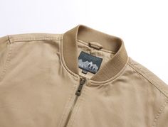 Camel Beige Bomber Jacket | Park Seo Roi - Itaewon Class M Casual Beige Plain Outerwear, Casual Beige Tops For Outdoor, Casual Plain Outerwear For Work, Casual Cotton Outerwear Plain, Casual Cotton Plain Outerwear, Casual Plain Cotton Outerwear, Casual Khaki Outerwear For Everyday, Fashion Chingu, Types Of Coats