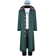 One Piece One Piece Kuzan, Kuzan One Piece, One Piece Cosplay, Carnival Halloween, Green Suit, Halloween Cosplay, Coat Pant, One Piece Anime, Cosplay Costume