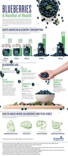 Health Benefits Of Blueberries (Infographic) Smoothies Vegan, Makanan Diet, Health Info, Healthy Tips, Superfoods, Blueberries, Health And Nutrition, Ayurveda