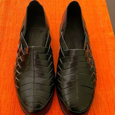 Size 8m 100% Italian Leather Soft Cushion Padding Insoles Brand New/Never Worn Modern Slip-on Leather Shoes With Vibram Sole, Modern Leather Slip-on Shoes With Vibram Sole, Black Dress Shoes With Leather Footbed, Black Leather Slip-ons With Almond Toe, Black Slip-on Dress Shoes With Leather Footbed, Black Leather Flat Moccasins, Black Textured Sole Closed Toe Loafers, Black Closed Toe Loafers With Textured Sole, Modern Black Moccasins With Rubber Sole