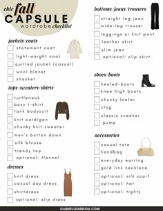 2023 Autumn Capsule Wardrobe, Autumn Fall Capsule Wardrobe, Fall Wardrobe Checklist, Autumn Basics Wardrobe, Fall Clothes Shopping List, Fall Winter Capsule Wardrobe Checklist, Fall Staple Wardrobe 2023, Autumn Wardrobe Staples, Preppy Capsule Wardrobe Fall