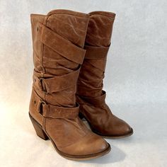 Steve Madden Brown Leather Avensis Boots Size: 7 Brand New Without Box. Perfect Condition.