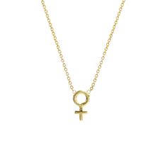 Solid 14k gold. Venus represents the feminine inside all of us. In astrology, Venus rules love and romance. The symbol has come to stand for femininity and has become a representation and declaration of female strength. Wear this pendant to honor yourself, to honor your beloved, or to honor the women and feminine forces that guide our lives. 10% of this necklace's proceeds serve to benefit The Trevor Project and support the LGBTQIA+ Community. Honor Yourself, Female Strength, Venus Symbol, Trevor Project, Female Symbol, Symbol Necklace, Goth Jewelry, Love And Romance, Rose Gold Necklace