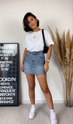 Casual Day Outfits, Causual Outfits, Summer Fashion Outfits, Casual Style Outfits, Looks Style, Mode Inspiration, Outfit Casual, College Outfits, Looks Vintage