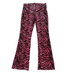 Y2k Pink Zebra Pants With Adjustable Flare. Size 5. Fuzzy Material. Original Vintage Pants. Zippers Located On The Bottom Rear Of The Pant Leg To Adjust Flare Of The Pants. Open To Offers! Scene Pants, Zebra Pants, Zebra Pant, Punk Rocker, Y2k Pink, Pink Zebra, Vintage Pants, Pants Color, Short Pants