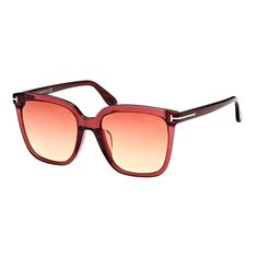 Tom Ford FT0958-D 69T Shiny Bordeaux/Bordeaux Gradient Tom Ford Women, Tom Ford Sunglasses Women, Tom Ford Glasses, Ford Accessories, Men Eyeglasses, Women Sunglasses, Womens Toms, Square Frames, Cleaning Cloth