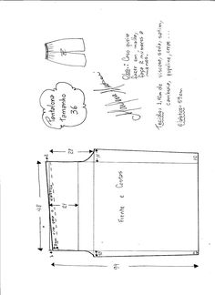 the diagram shows how to make a sewing pattern for an apron and hat, as well as