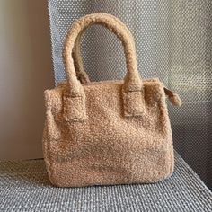 Nwt J. Crew Factory Structured Sherpa Tote Bag, Desert Brown Polyester. Interior Pocket. 9"H X 10 1/2"W; 5 3/4" Handle Drop. Cream Rectangular Shoulder Bag For Winter, Rectangular Satchel For Everyday Winter Use, Rectangular Winter Satchel For Everyday Use, Winter Cream Rectangular Shoulder Bag, Everyday Rectangular Satchel For Winter, Winter Rectangular Satchel For Everyday, Everyday Winter Rectangular Satchel, Everyday Rectangular Winter Satchel, Everyday Winter Satchel With Double Handle