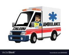 an ambulance truck with the words ambulance on it