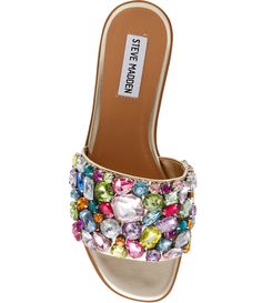 Shop for Steve Madden Knicky-R Jewel Embellished Slide Sandals at Dillards.com. Visit Dillards.com to find clothing, accessories, shoes, cosmetics & more. The Style of Your Life. Multicolor Embellished Evening Sandals, Embellished Multicolor Evening Sandals, Evening Multicolor Embellished Sandals, Summer Multicolor Sandals With Rhinestones, Multicolor Rhinestone Sandals For Summer, Multicolor Rhinestone Sandals For Spring, Glamorous Multicolor Open Toe Sandals, Glamorous Multicolor Sandals For Spring, Glamorous Embellished Flat Sandals