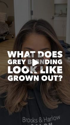 Brown Hair Blending Grey, How To Transition From Dark Hair To Grey, Hair Color Light In Front Dark In Back, Babylites On Dark Hair, Grey With Dark Lowlights, Demarcation Line Hair Gray, Dark Brown Hair Turning Grey, Letting Grey Hair Grow Out Highlights, How To Blend Grays In Dark Hair