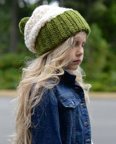 Blynn Slouchy children pattern available at LoveCrochet. Find more patterns by The Velvet Acorn and share your own projects at LoveCrochet.Com! Heidi May, Childrens Crochet Hats, Velvet Acorn, Chunky Knit Blanket, Crochet Stuff, Bulky Yarn, Crochet Hat Pattern, Crochet Beanie, Knitted Hat