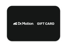 the dr motion gift card is black and white