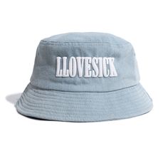 Denim Bucket Cap (Sky Denim) Hat Branding, Bucket Cap, Puff Print, Denim Hat, Fish Tanks, Vintage Fits, Denim Design, Classic Logo, Retro Vibe