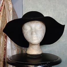 Wide Brim Hat With Bow. Brand: Chattie Color: Black Size: Os (14 In Diameter) Material: Felt Nwt Hats! Hats! Hats! All Hats Must Go! Retro Black Hat For Fall, Black Fitted Costume Hat With Curved Brim, Vintage Black Fedora Felt Hat, Vintage Black Hat For Fall, Fitted Black Brimmed Costume Hats, Retro Black Hat For Spring, Vintage Black Mini Hats For Summer, Vintage Black Mini Hat For Spring, Black Wide Brim Retro Hat