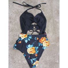 Live Life On The Beach Black And Floral Swimsuit Medium Blackbackground With Blue, Orange Floral Design Halter One Piece Suit New With Tags Black Backless One-piece For Beach Season, Black Halter Neck One-piece For Summer, Summer Vacation Tankini For Party, Summer Party Tankini For Vacation, Summer Tankini For Vacation Party, Black Backless Swimwear For Summer, Backless Black Swimwear For Summer, Black Lined One-piece Swimwear For The Beach, Black One-piece Swimsuit With Lined Body For Beach