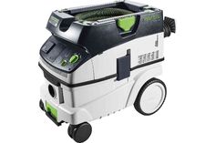 a green and white vacuum cleaner on wheels