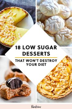 18 Low-Sugar Desserts That Won’t Destroy Your Diet   #purewow #dessert #food #healthy #recipe Low Carb Low Fat Recipes, Low Sugar Recipes, No Sugar Foods, Dessert Food, Sugar Free Desserts, Sugar Free Recipes