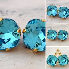 #weddings #jewelry #earrings #bridesmaidgift #bridalearrings #vintageearrings #bridesmaidsearrings #dropearrings #rhinestoneearrings #weddingjewelry #aquablueearrings #skyblueearrings' #turquoiseearrings #brightblueearrings #crystalearrings Blue Round Crystal Earrings For Gifting, Blue Round Crystal Earrings For Gift, Blue Crystal Round Earrings For Gift, Blue Crystal Earrings For Gifts, Gift Blue Round Crystal Earrings, Blue Round Crystal Earrings For Anniversary, Light Blue Crystal Earrings For Gift, Nickel Free Blue Aquamarine Earrings, Blue Aquamarine Nickel-free Earrings