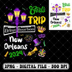 new orleans girls trip digital file - 300 dpix png cut files for cric