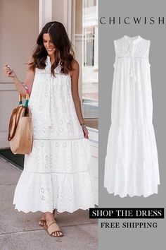 Eyelet Maxi Dress, Chique Outfits, African Fashion Dresses, African Dress, Simple Dresses, Dress Patterns, Look Fashion, Boho Dress, Unique Fashion