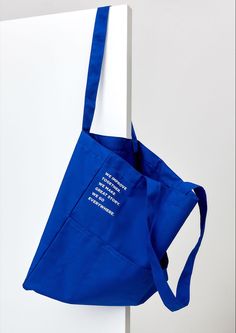 Brand Kit, Eco Bag, Blue Canvas, 가을 패션, Merchandise Design, Blue Aesthetic, Diy Bag, Tote Bag Design