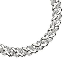 Design: The Classic Curb Chain Diamond Bracelet is meticulously designed, featuring an 8mm Cuban chain and adorned with precisely 0.72 carats of diamonds. Select from yellow, white, or black diamonds to complement their chosen metal color.Length is adjustable, maximum length is 215mm. | Silver Color: Sterling Silver (925 Sterling Silver is a lightweight metal made of 92.5% pure silver. It’s highly durable and designed for everyday wear) Gold Color: 18K Gold Vermeil (Not to be confused with regul Diamond Link Bracelet With Jubilee Design, White Gold Chain Link Bracelet With Diamond Accents, White Gold Diamond Jubilee Bracelet, White Gold Link Diamond Bracelet Fine Jewelry, White Gold Link Diamond Bracelet In Fine Jewelry Style, White Gold Diamond Chain Link Bracelet, White Gold Cubic Zirconia Link Chain Bracelet, Silver Diamond Chain Bracelets, Formal Diamond Bracelet With Chain