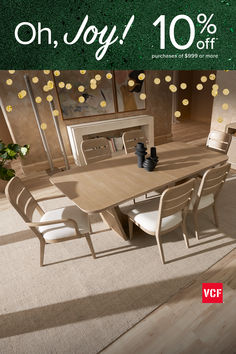 This holiday season, give your dining room a stylish upgrade. Shop the Oh, Joy! sale for a limited time and save dining collections like the Laguna, our contemporary take on coastal casual style. It features soft curves, rich wood and natural graining detail. And we love how its sleek minimalist appeal gives all sorts of laidback vibes. Create a wow-worthy space and shop dining room furniture on sale at Value City Furniture. Coastal Casual, American Signature Furniture, Value City Furniture, City Furniture, Dining Arm Chair, Extendable Dining Table, Dining Room Sets, Furniture Sale, Dining Room Furniture