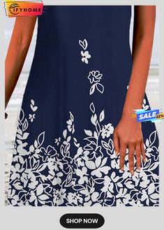 Floral Sleeveless Dress Flowy A-line Sleeveless Dress For Beach, A-line Beach Season Sundress, Casual A-line Sleeveless Dress For Spring, Casual A-line Sundress For Beach Season, Casual A-line Dress For Beach Season, Beach A-line Shift Dress, Flowy A-line Sleeveless Beach Dress, Casual Flowy A-line Sundress, Flowy A-line Dress For Beach Season