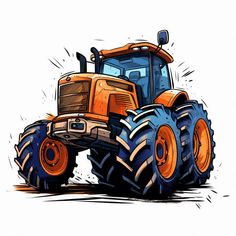 Tractor Clipart in Chiaroscuro Art Style Artwork: 4K Vector & PNG Tractor Clipart, Tractor Logo, Kubota Tractor, Chiaroscuro Art, Kubota Tractors, Monthly Plan, Car Cartoon, Print Advertising, Vector Png