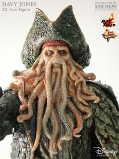 an image of a pirate with octopus tentacles on it's head and beards