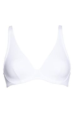 Designed in France, this underwire bra offers divine comfort and a flattering shape with a stretchy rib and supportive underbust band. 56% modal, 20% cotton, 18% polyamide, 6% elastane Hand wash, dry flat Imported Elegant Seamless Triangle Bra, Fitted Full Coverage Seamless Bra, Seamless Full Coverage Fitted Bra, Seamless Fitted Full Coverage Bra, Fitted Triangle Top Sports Bra With Removable Pads, White Shaping Bra With Removable Pads, Light Support Fitted Push-up Bra, Fitted Push-up Nursing Bra With Light Support, Shaping White Bra With Removable Pads