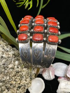 Vintage Coral Bracelet Cuff Wonderful, Addition to Your Growing Collection, Modern Vintage Tribal Circa 1960's - Etsy Vintage Jubilee Bracelet Jewelry For Ceremonial Use, Vintage Collectible Bangle Jewelry, Vintage Bracelets For Ceremonial Occasion, Vintage Stamped Jewelry For Ceremonial Occasions, Vintage Red Jewelry With Jubilee Bracelet, Red Vintage Jewelry With Jubilee Bracelet, Vintage Jewelry With Jubilee Bracelet For Collectors, Mid-century Bracelet Jewelry Gift, Vintage Round Cuff Bracelet Collectible