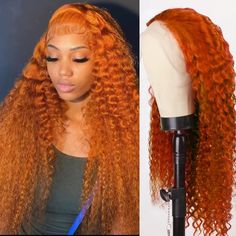 PRICES MAY VARY. ❤【Ginger Deep Wave Lace Front Wigs Human Hair Material】Ginger orange lace front wigs human hair ,100% Remy Virgin Human Hair, cut from young girl, Soft and Healthy,Smooth and Shiny. The colored glueless human hair lace front wigs for black women use Professional Vegetable-based Dyed, Heathy and Bouncy,true Length, Shedding free and Tangle free,can be Restyled and Dyed. ❤【Orange Ginger Deep Curly Wigs Cap Size】Deep wave orange Ginger Lace Front Wigs for Black Women Human Hair, 20 Shifting Claims, Ginger Wig, Deep Wave Lace Front Wigs, Curly Lace Frontal, Wig Material, Ginger Women, Invisible Lace, Hair For Women, Lace Frontal Wigs